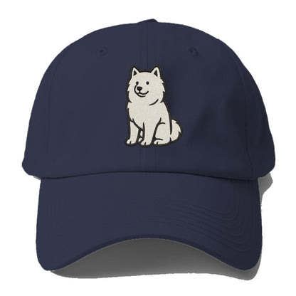 Samoyed - White fluffy embroidered desig Baseball Cap - Twilight Navy(Blue)