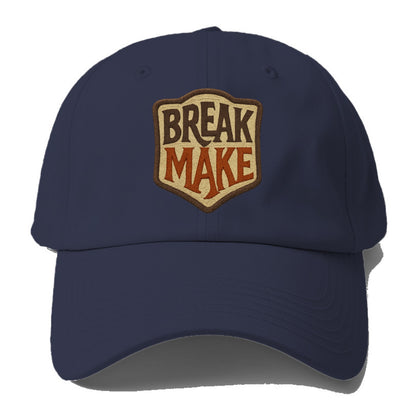 BREAK;MAKE THE RULES Rebel Red Snapback - Baseball Cap - Twilight Navy(Blue)