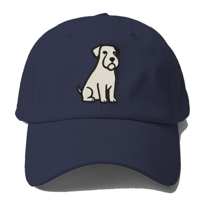 Sealyham Terrier White Sitting Pose Baseball Cap For Big Heads - Twilight Navy(Blue)