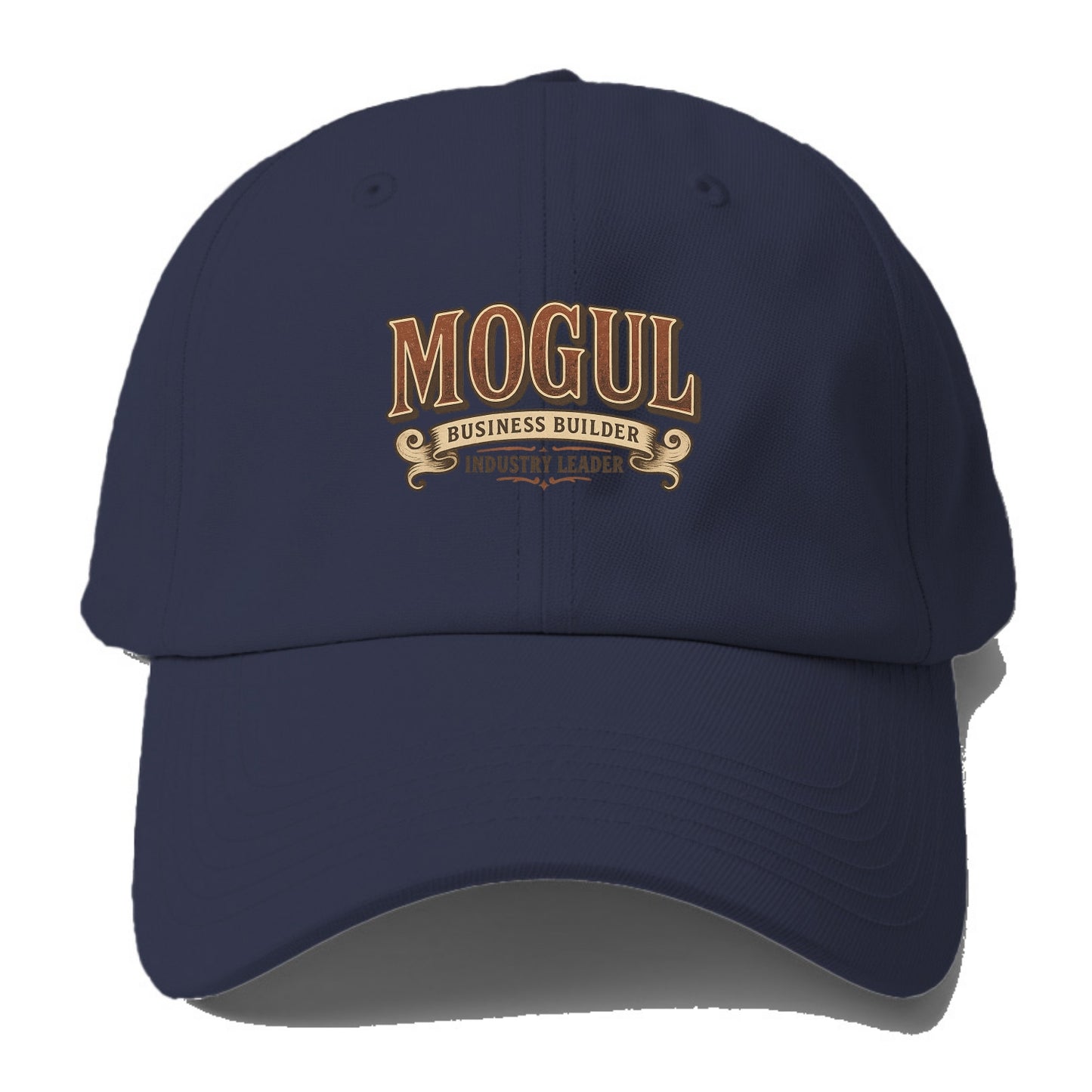 Bold typography design - "MOGUL" - business builder, industry leader - Baseball Cap - Twilight Navy(Blue)