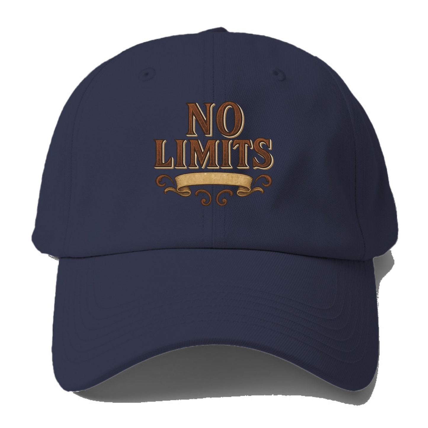 Bold typography design - "NO LIMITS" - boundless potential - Baseball Cap - Twilight Navy(Blue)