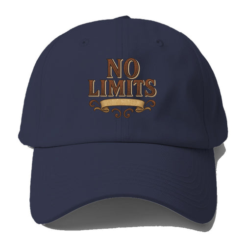 Bold typography design - NO LIMITS - boundless potential - Baseball Cap
