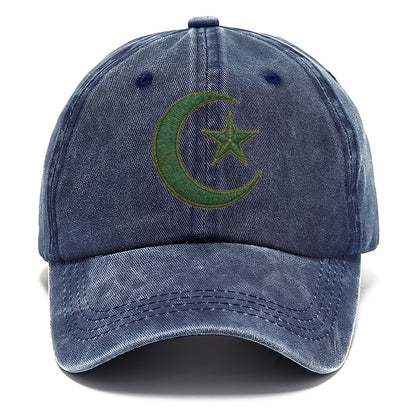 Crescent Moon and Star - Classic Cap - Twilight Navy(Blue)