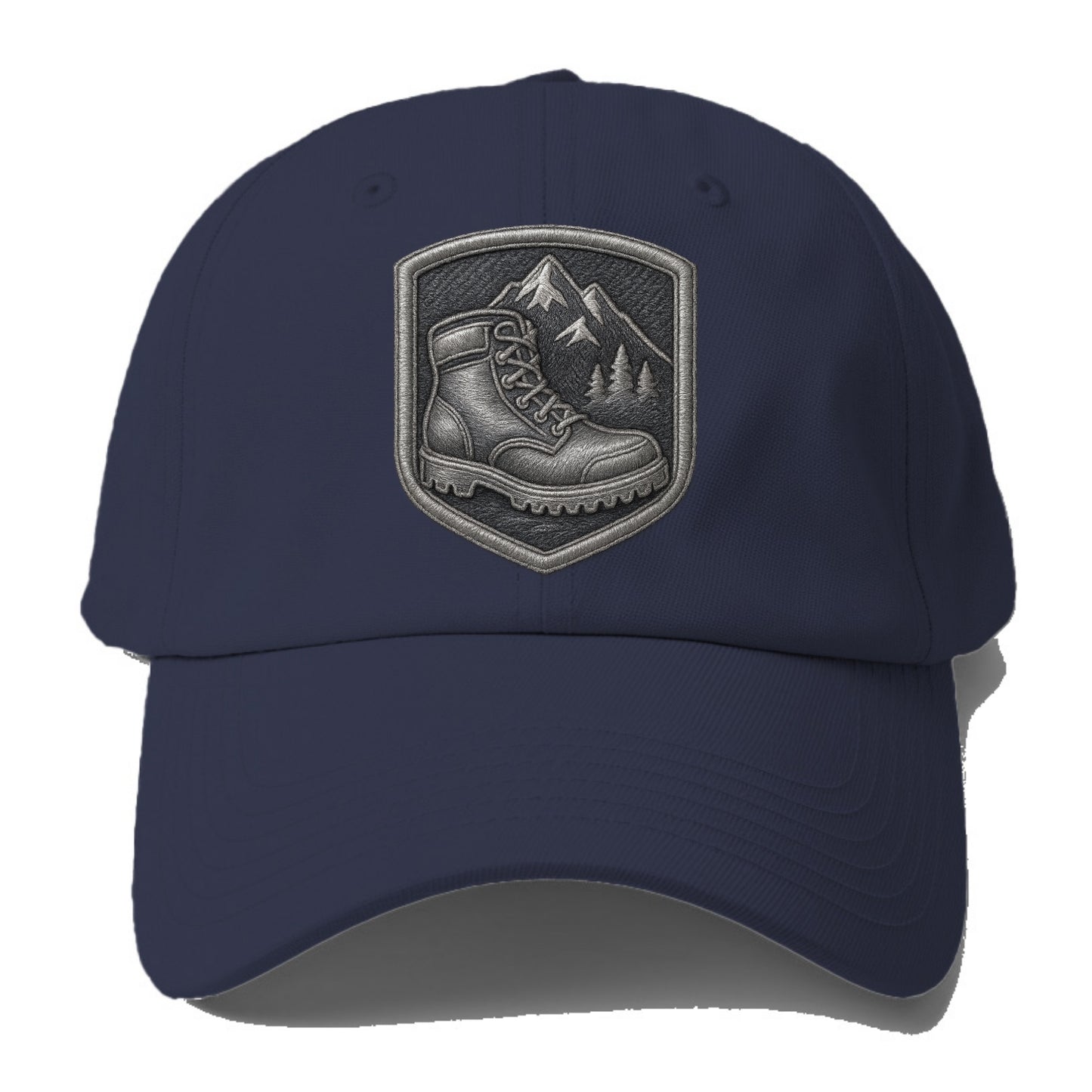 Hiking boots with mountain peak - hiker pride - Baseball Cap - Twilight Navy(Blue)