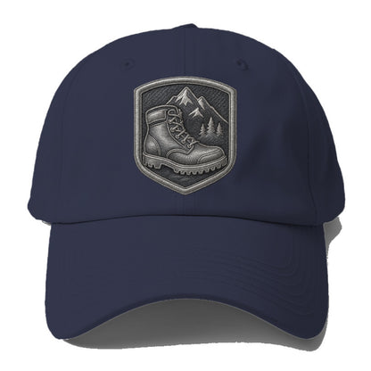 Hiking boots with mountain peak - hiker pride - Baseball Cap - Twilight Navy(Blue)
