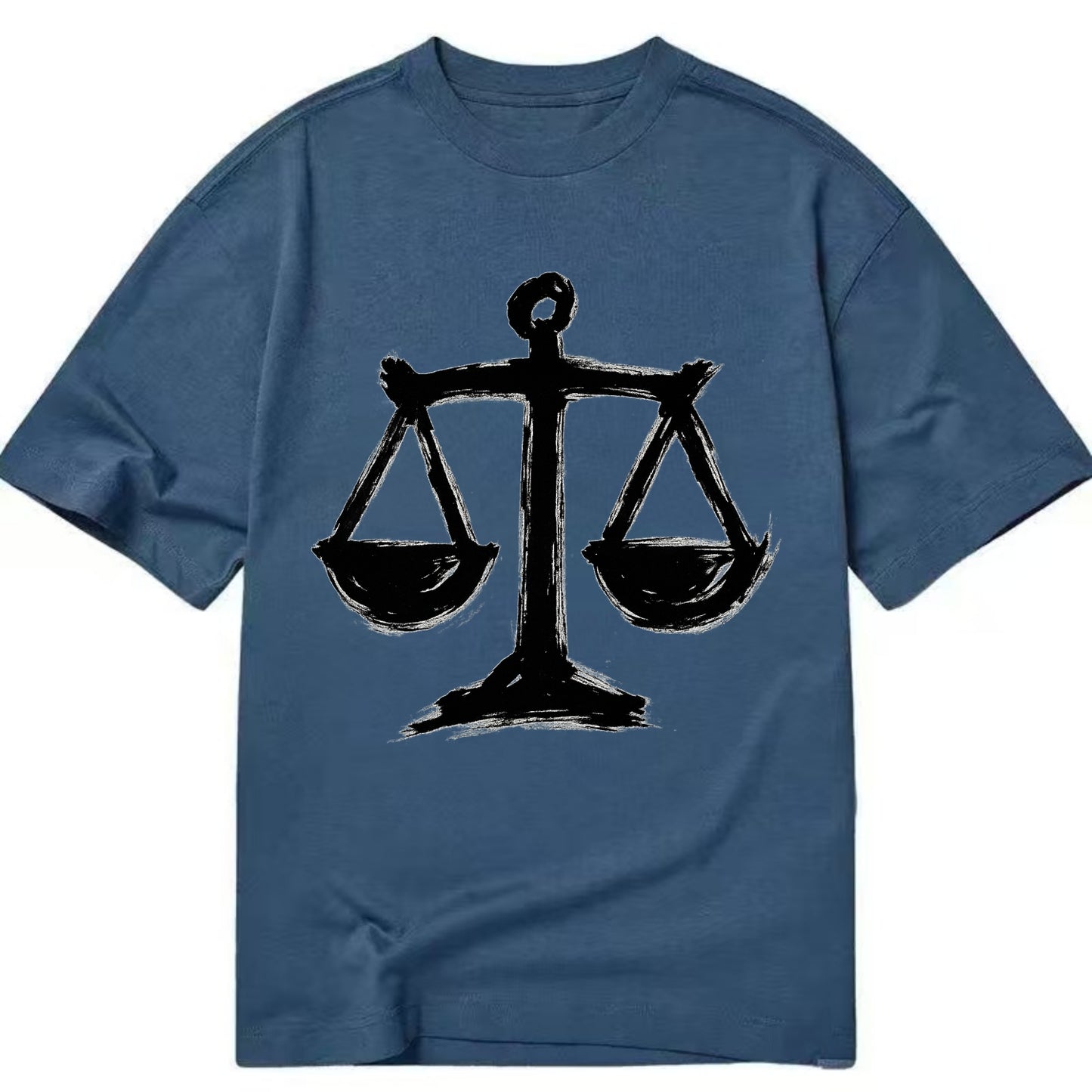 Scales of justice - equality and fairness bold ink style - Classic T-shirt - Twilight Navy(Blue)