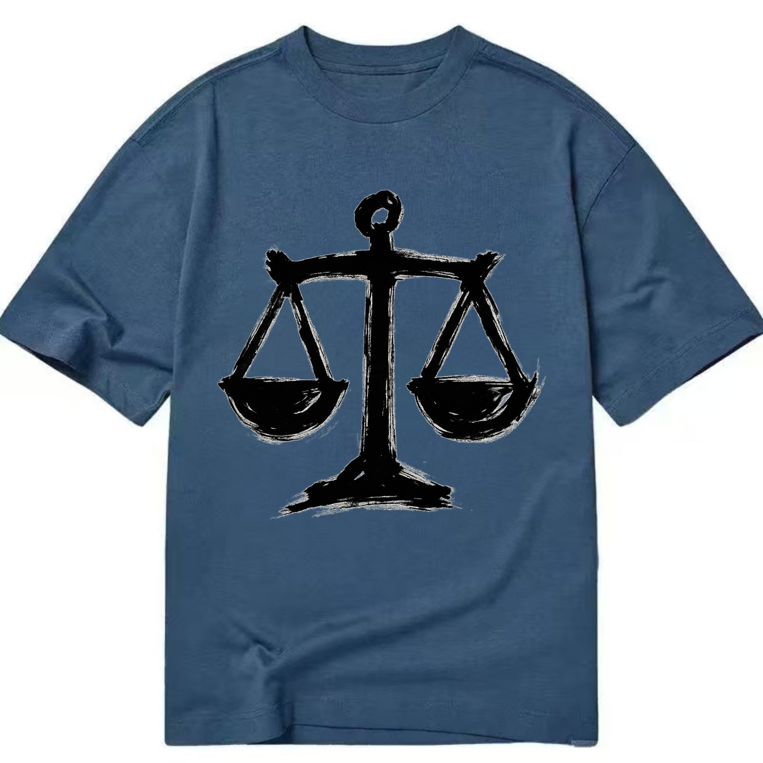 Scales of justice - equality and fairness bold ink style - Classic T-shirt - Twilight Navy(Blue)