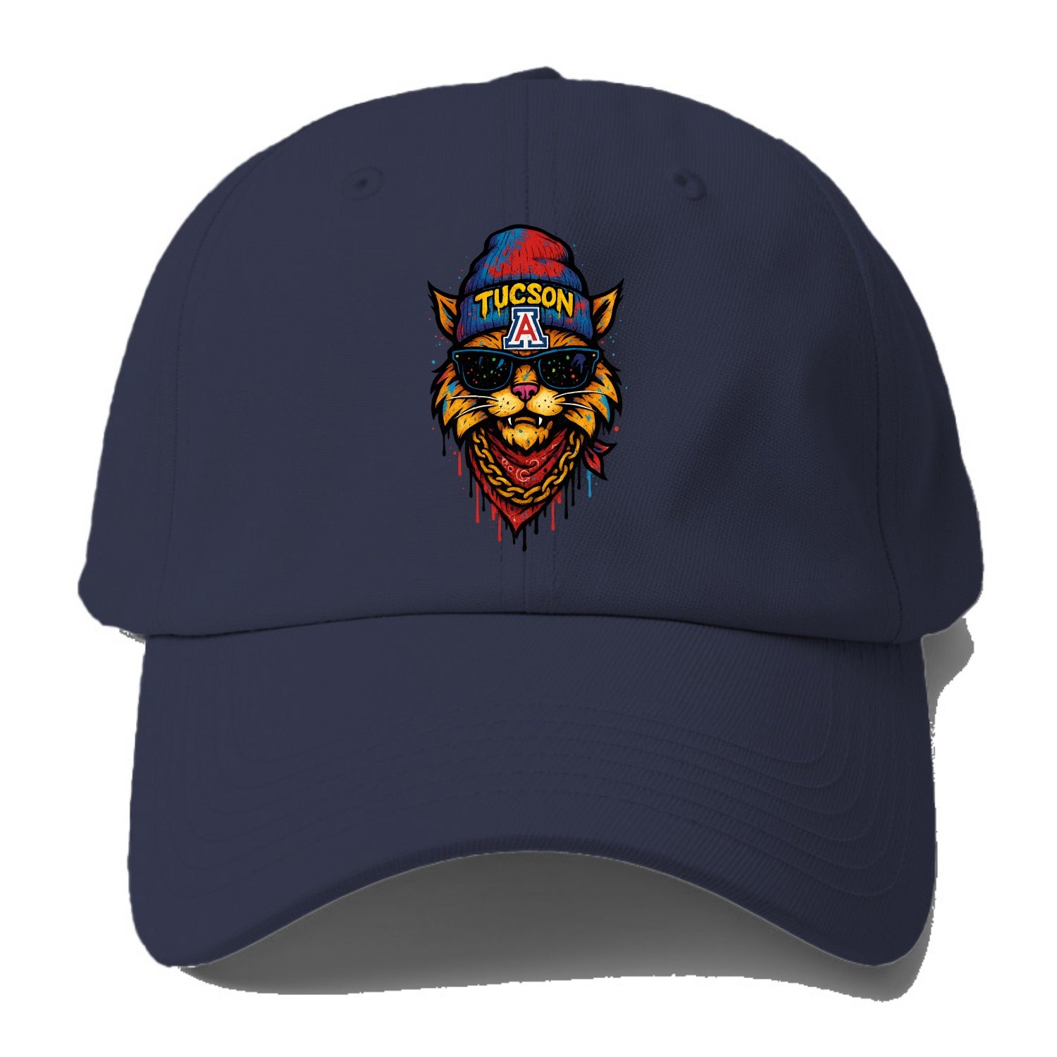 Tucson Wildcat wearing Arizona beanie with A patch - Baseball Cap - Twilight Navy(Blue)
