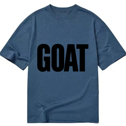 Bold typography design - "GOAT" - greatest of all time - Classic T-shirt - Twilight Navy(Blue)
