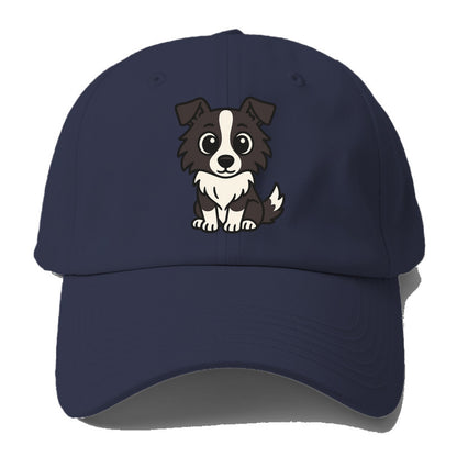 Border Collie - Intense stare sitting pose - Baseball Cap For Big Heads - Twilight Navy(Blue)