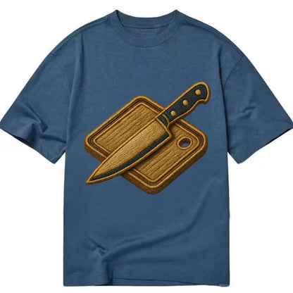 Chef knife with cutting board - culinary enthusiast - Classic T-shirt - Twilight Navy(Blue)