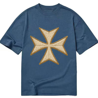 Hospitaller Cross  - Classic T-shirt - Twilight Navy(Blue)