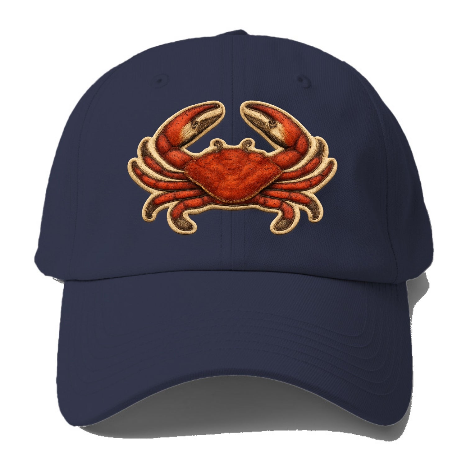 CRAB CLAWS - red crab in scarlet and orange , seafood - Baseball Cap - Twilight Navy(Blue)