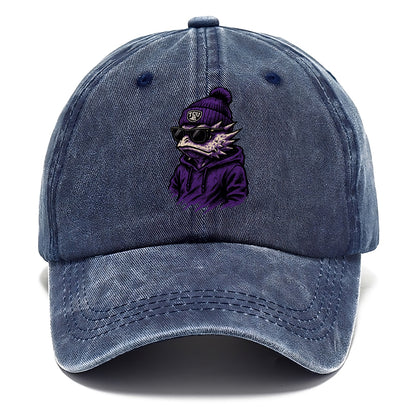 Fort Worth Horned Frog wearing TCU beanie with frog patch - Classic Cap - Twilight Navy(Blue)