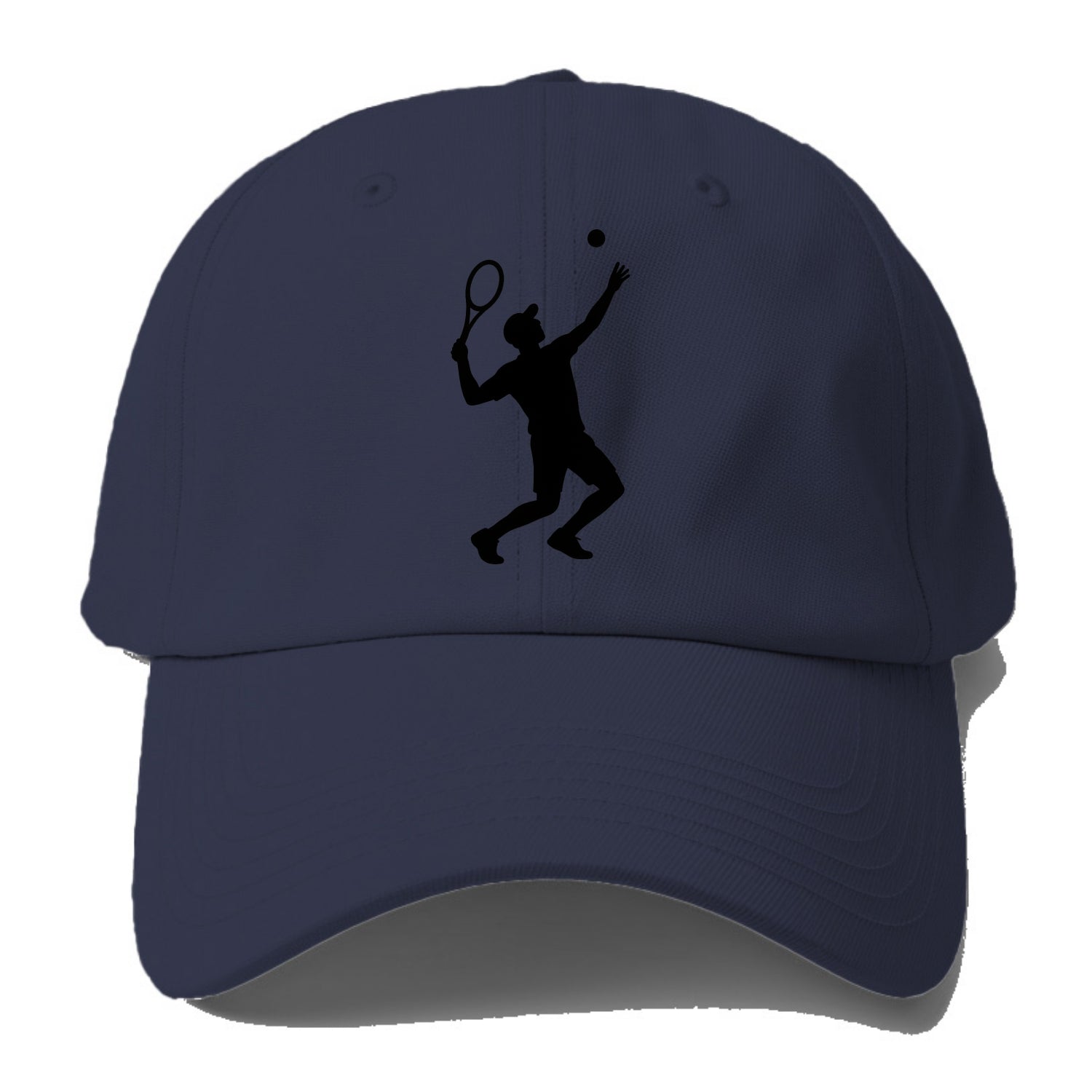 Tennis player serving powerful shot - Baseball Cap For Big Heads - Twilight Navy(Blue)