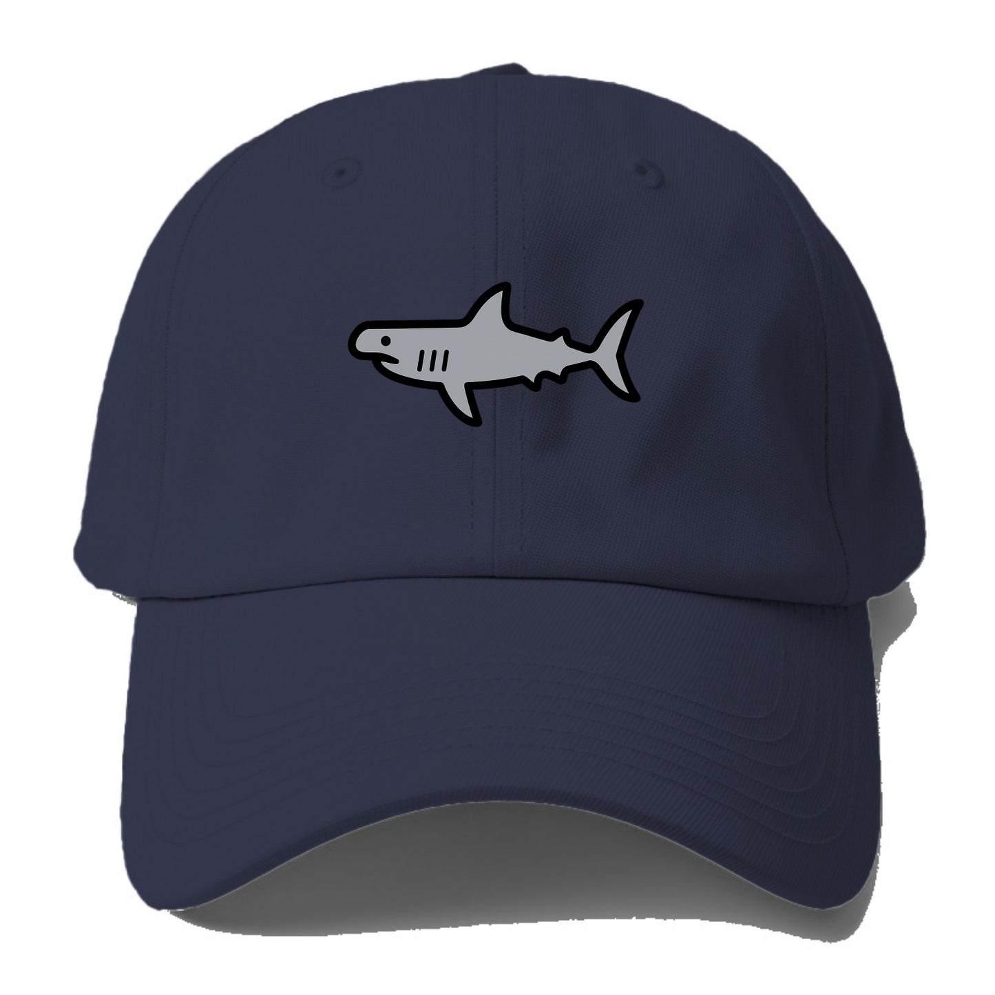 Hammerhead Shark - Gray distinctive head flat side profile - Baseball Cap For Big Heads - Twilight Navy(Blue)