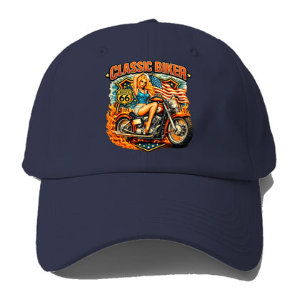 Classic Pinup Biker - Baseball Cap - Twilight Navy(Blue)