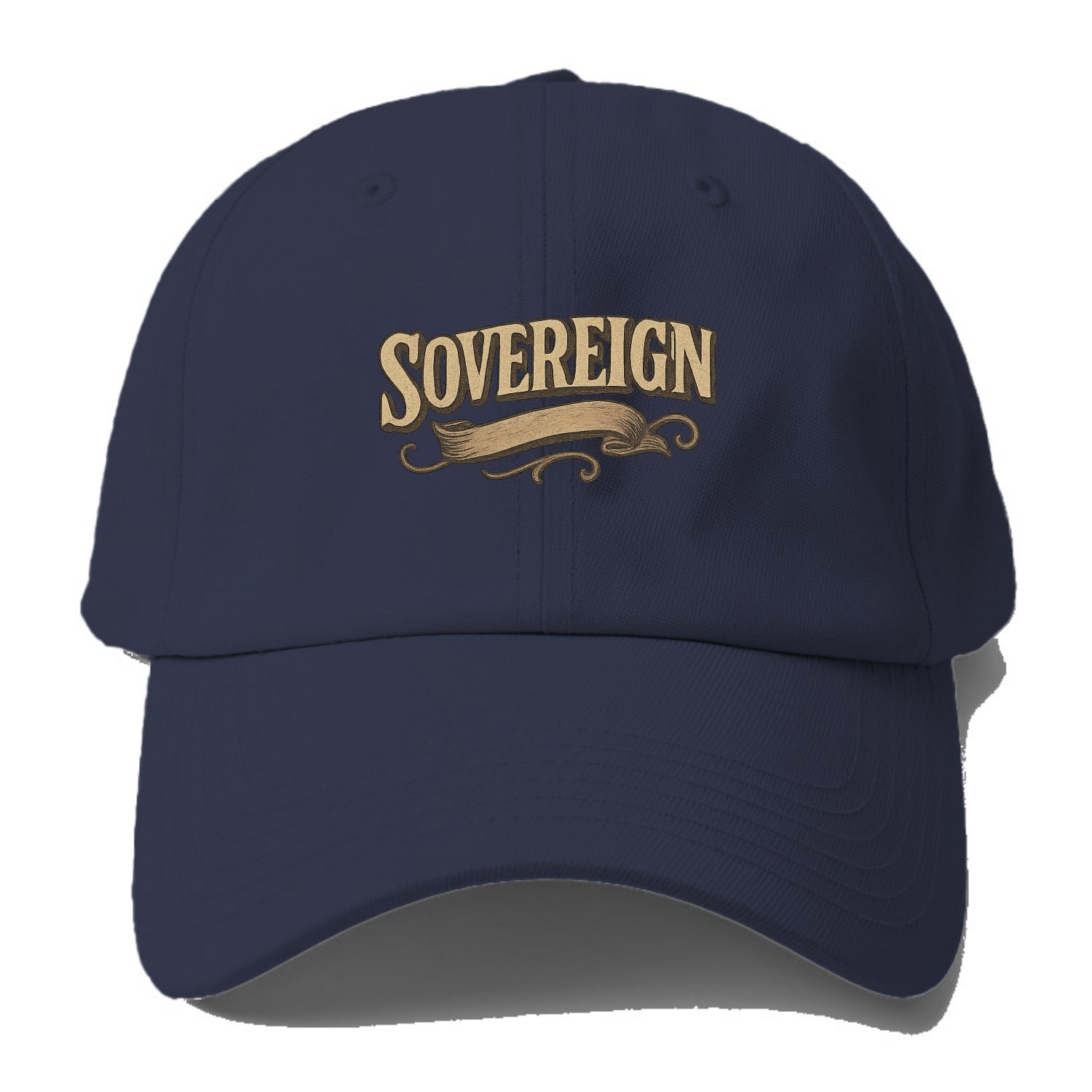 Bold typography design - "SOVEREIGN" - self-ruled, autonomous, in - Baseball Cap For Big Heads - Twilight Navy(Blue)