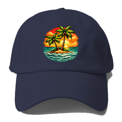 Tropical Island - Baseball Cap For Big Heads - Twilight Navy(Blue)