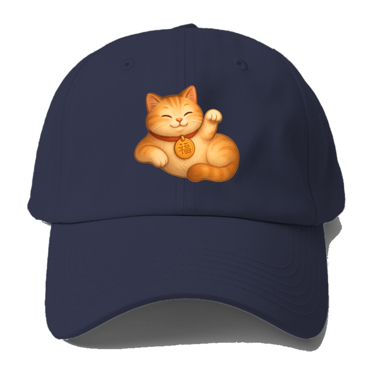 Maneki Neko Pose - Baseball Cap For Big Heads - Twilight Navy(Blue)