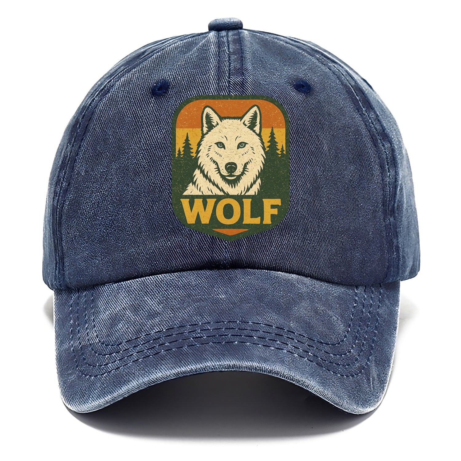 Arctic White Wolf  - Classic Cap - Twilight Navy(Blue)