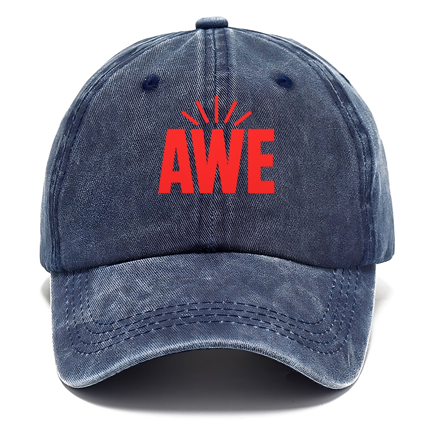 Bold typography design - "AWE" - overwhelming wonder - Classic Cap - Twilight Navy(Blue)