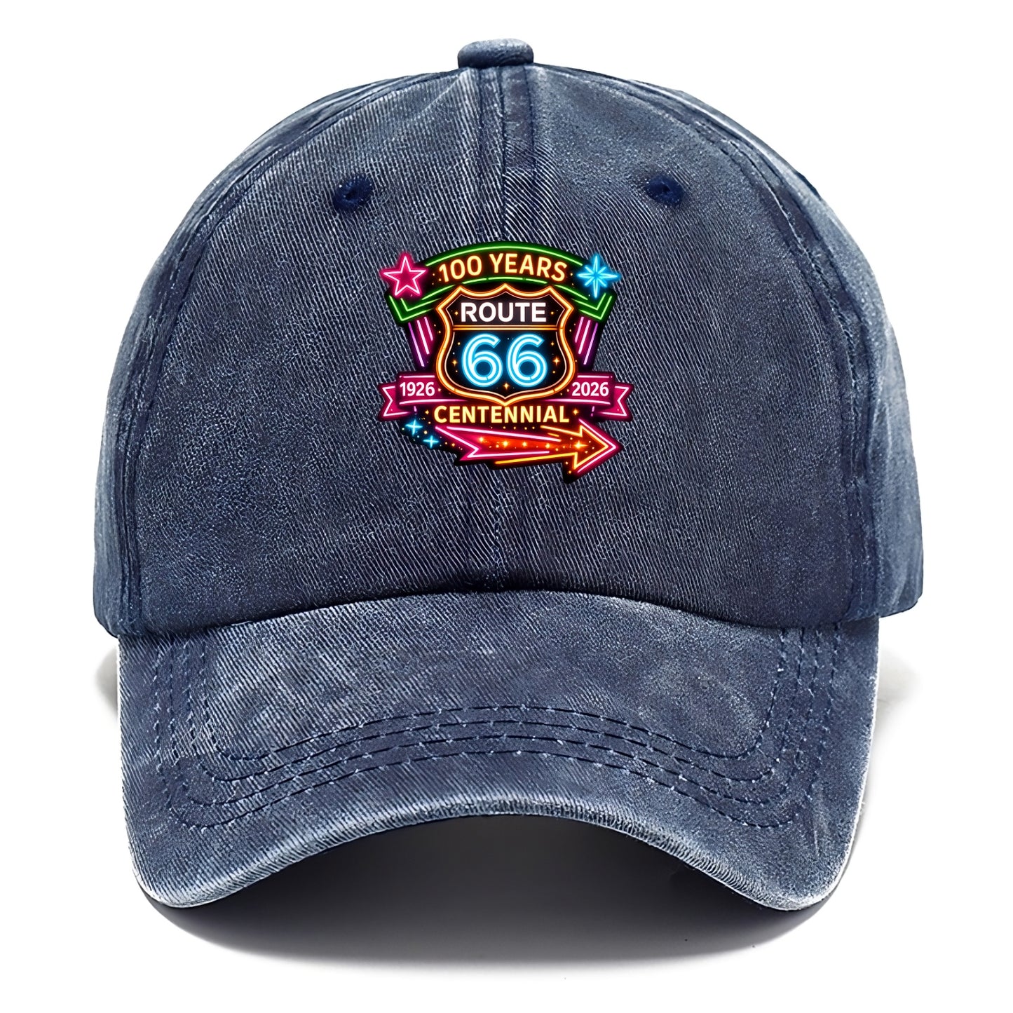 CENTENNIAL BADGE | 100 Years celebration emblem | 1926-2026 dates | Anniversary crest - Classic Cap - Twilight Navy(Blue)