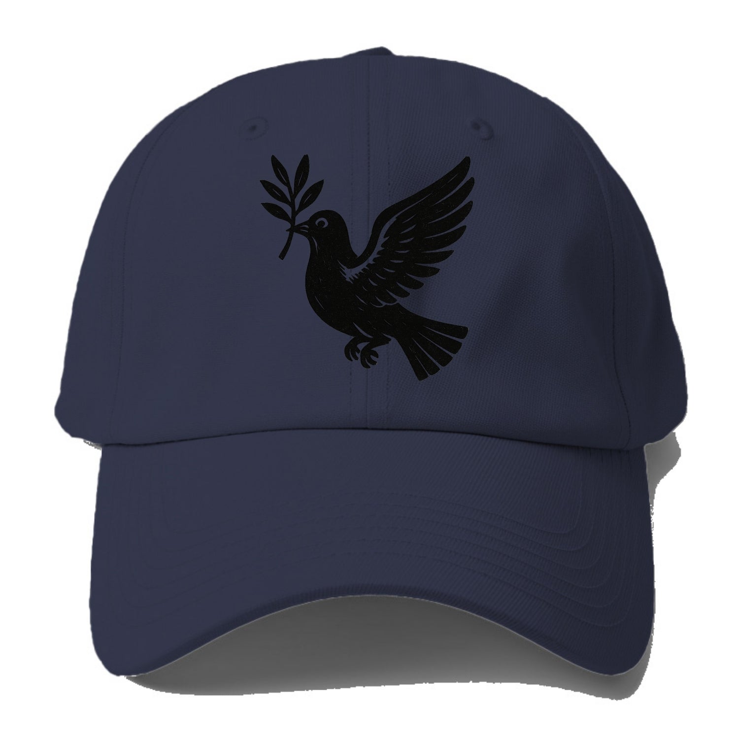 Dove carrying olive branch - peace movement ink painting - Baseball Cap For Big Heads - Twilight Navy(Blue)