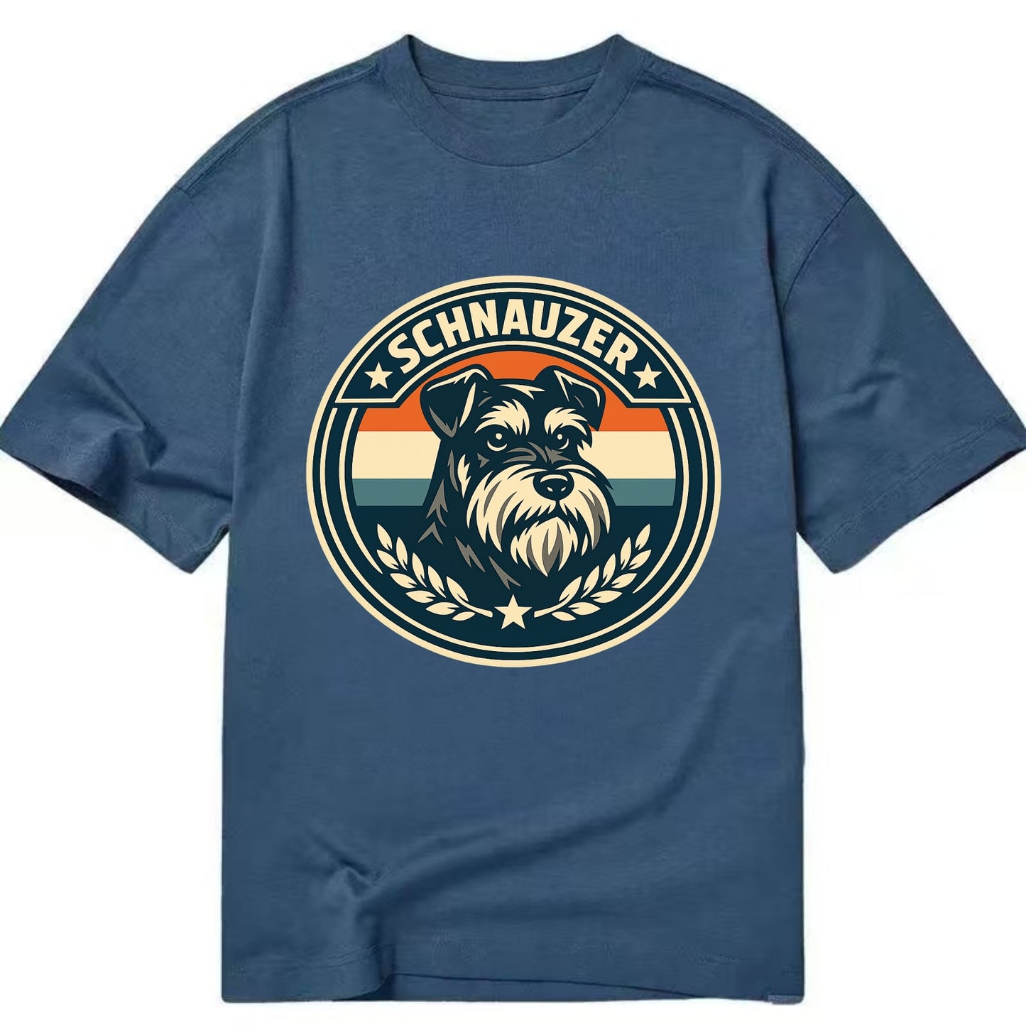 Noble Schnauzer Emblem - Classic T-shirt - Twilight Navy(Blue)