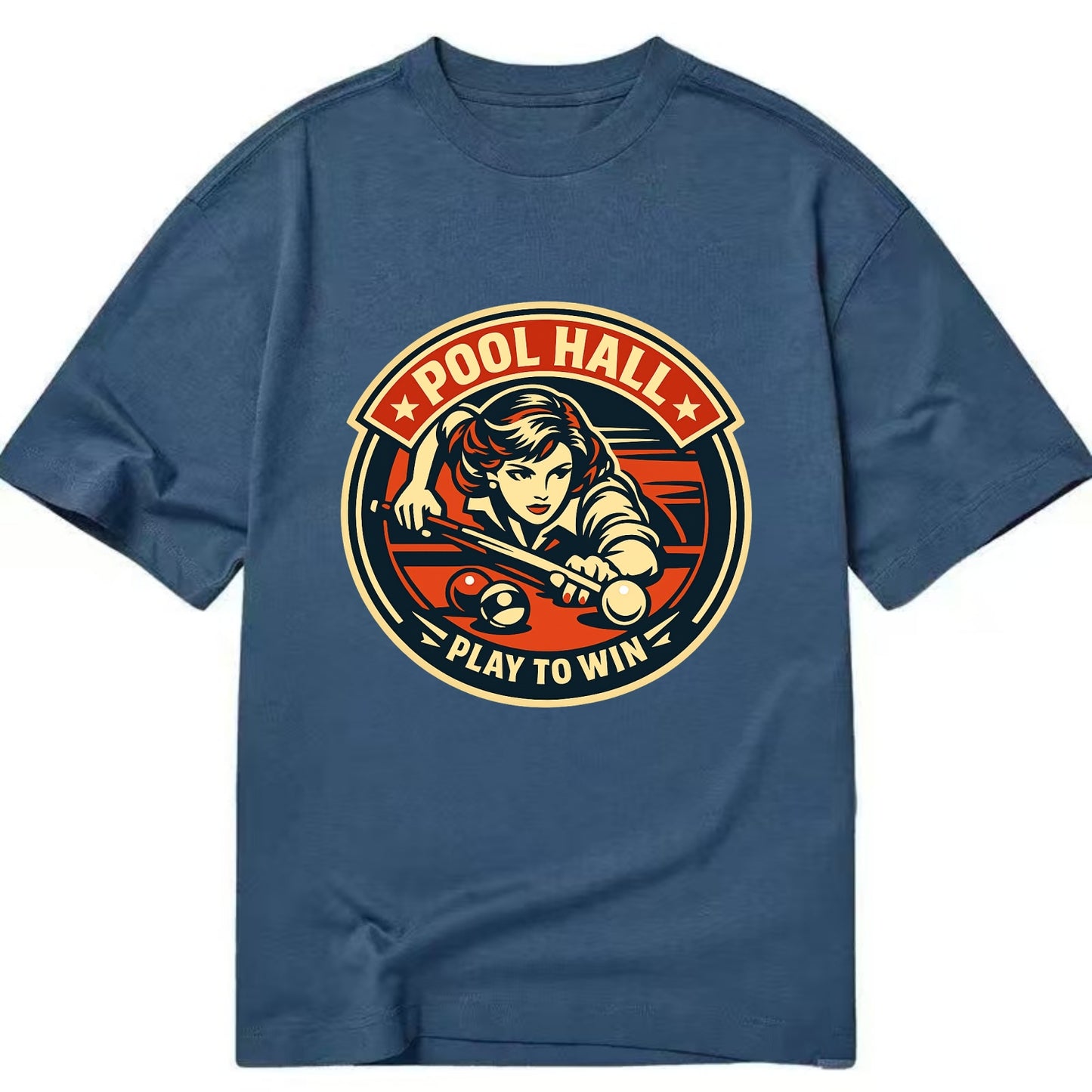 Cue Queen Emblem - Classic T-shirt - Twilight Navy(Blue)