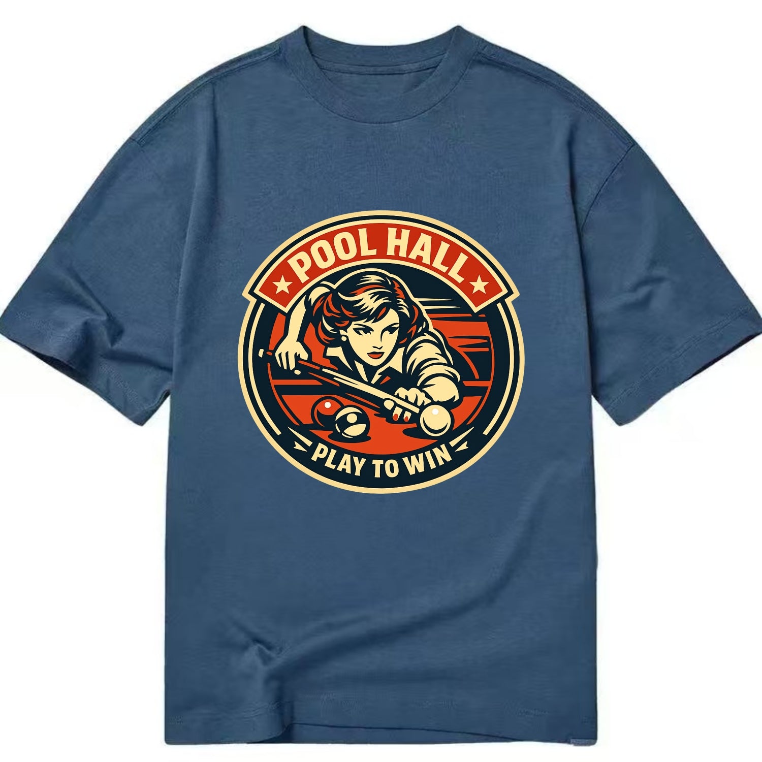 Cue Queen Emblem - Classic T-shirt - Twilight Navy(Blue)