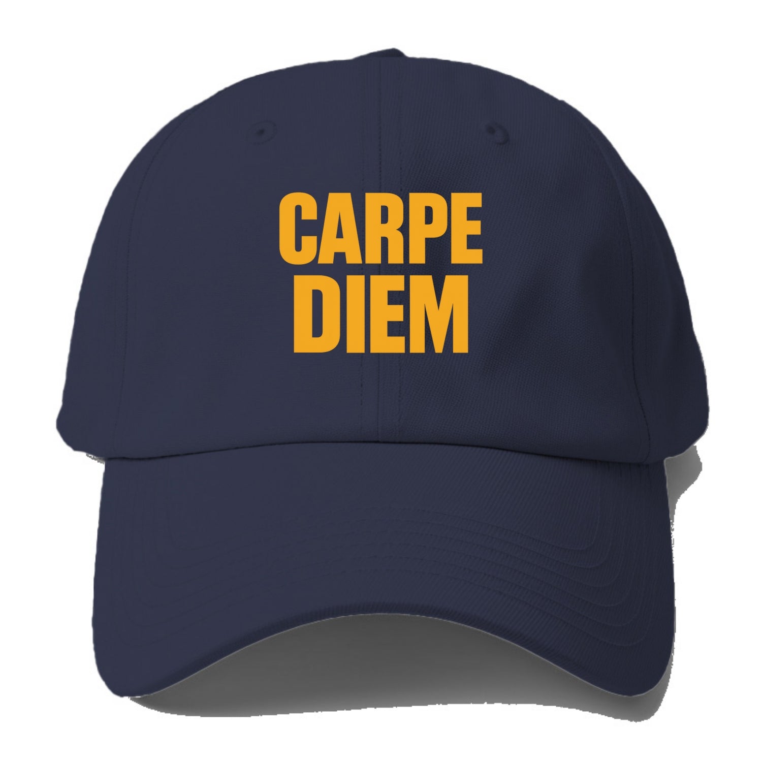 Bold typography design - "CARPE DIEM" - seize the day - Baseball Cap - Twilight Navy(Blue)