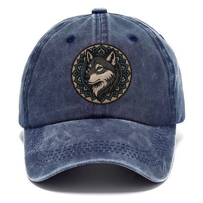 Mandala Wolf Pattern  - Classic Cap - Twilight Navy(Blue)
