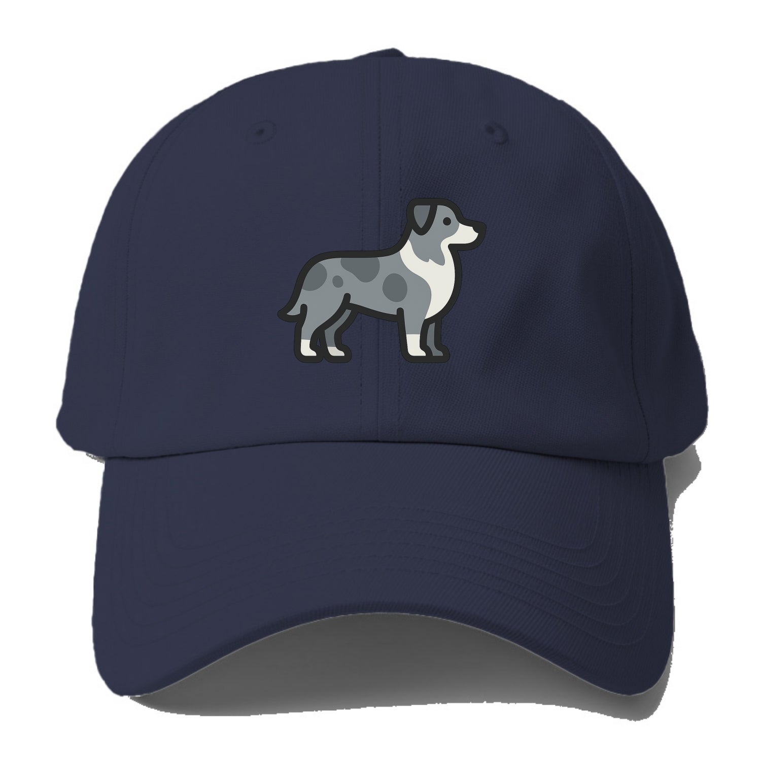 Australian Shepherd - Blue merle flat side profile - Baseball Cap - Twilight Navy(Blue)
