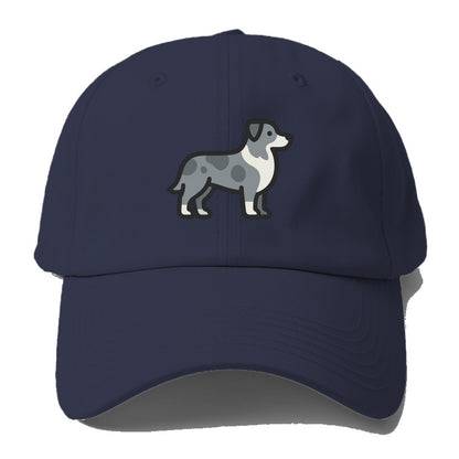 Australian Shepherd - Blue merle flat side profile - Baseball Cap - Twilight Navy(Blue)