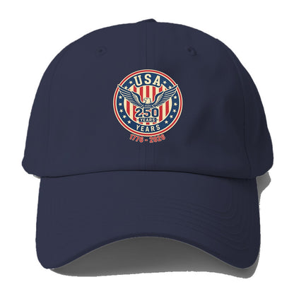 Usa 250 Years Eagle Seal - Baseball Cap For Big Heads - Twilight Navy(Blue)