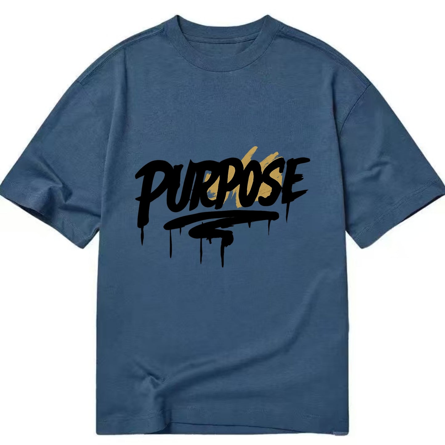 Bold typography design - "PURPOSE" - reason for being - Classic T-shirt - Twilight Navy(Blue)