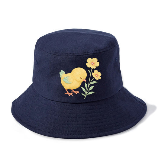 Yellow Chick - Bucket Hat - Twilight Navy(Blue)