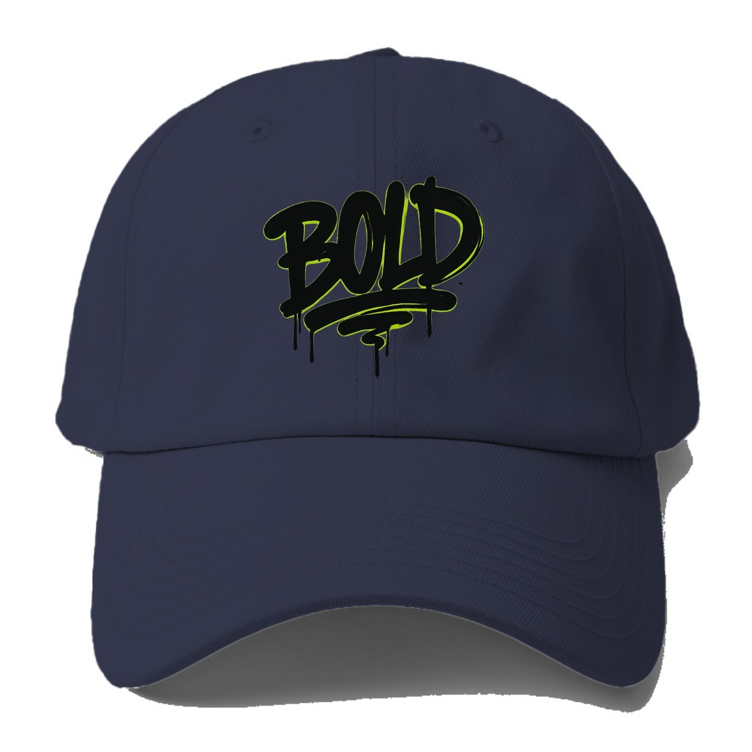 Bold typography design - "BOLD" - courageous, standing out - Baseball Cap - Twilight Navy(Blue)