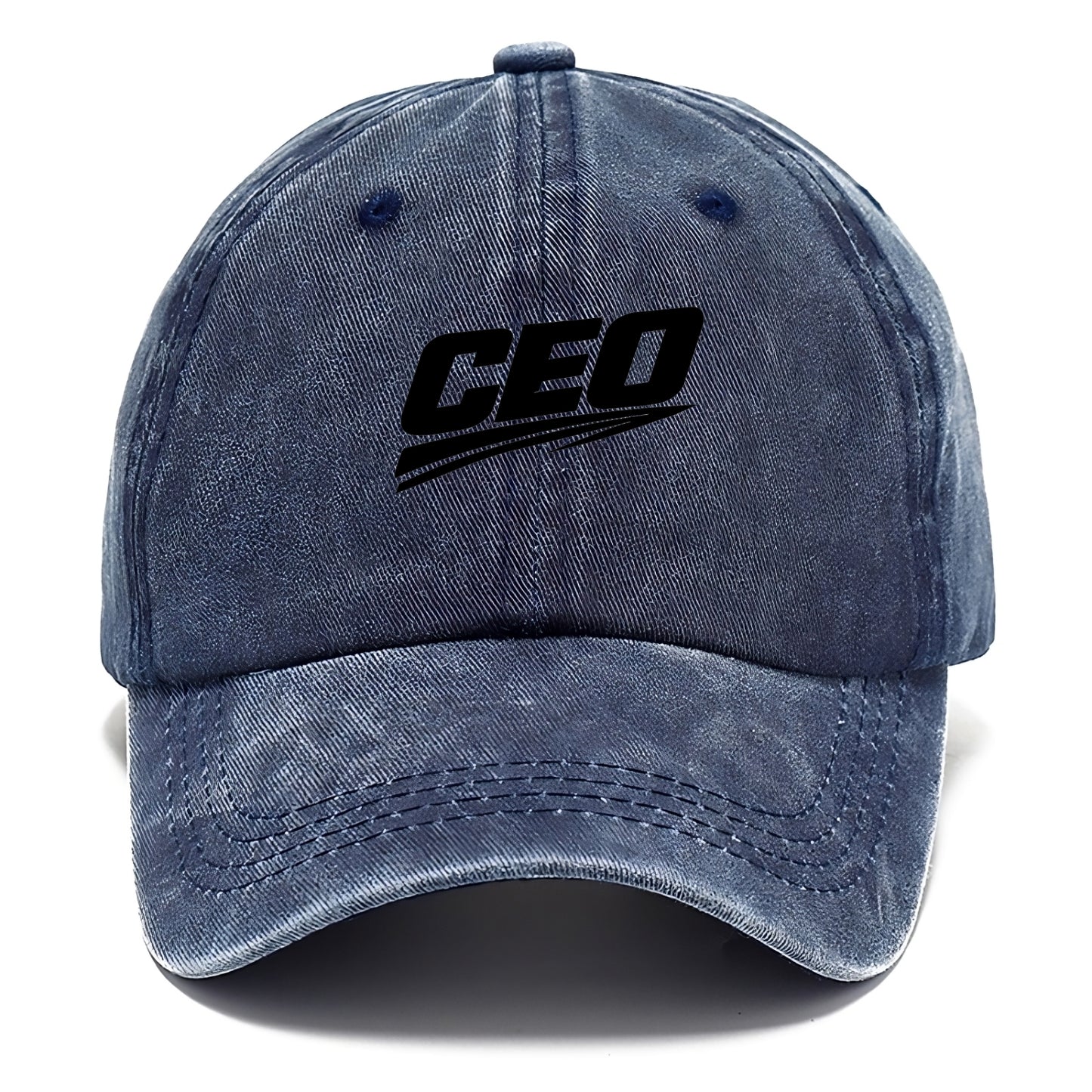 Bold typography design - "CEO" - chief executive, running things - Classic Cap - Twilight Navy(Blue)