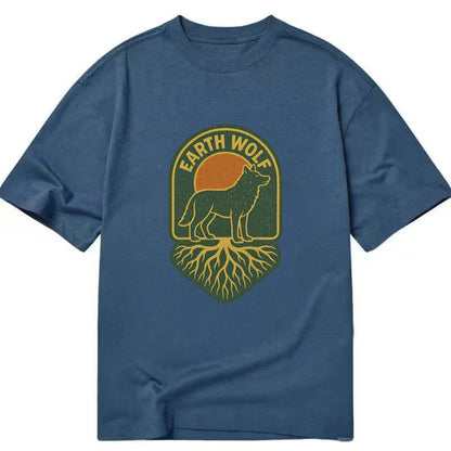 Earth Wolf Roots  - Classic T-shirt - Twilight Navy(Blue)