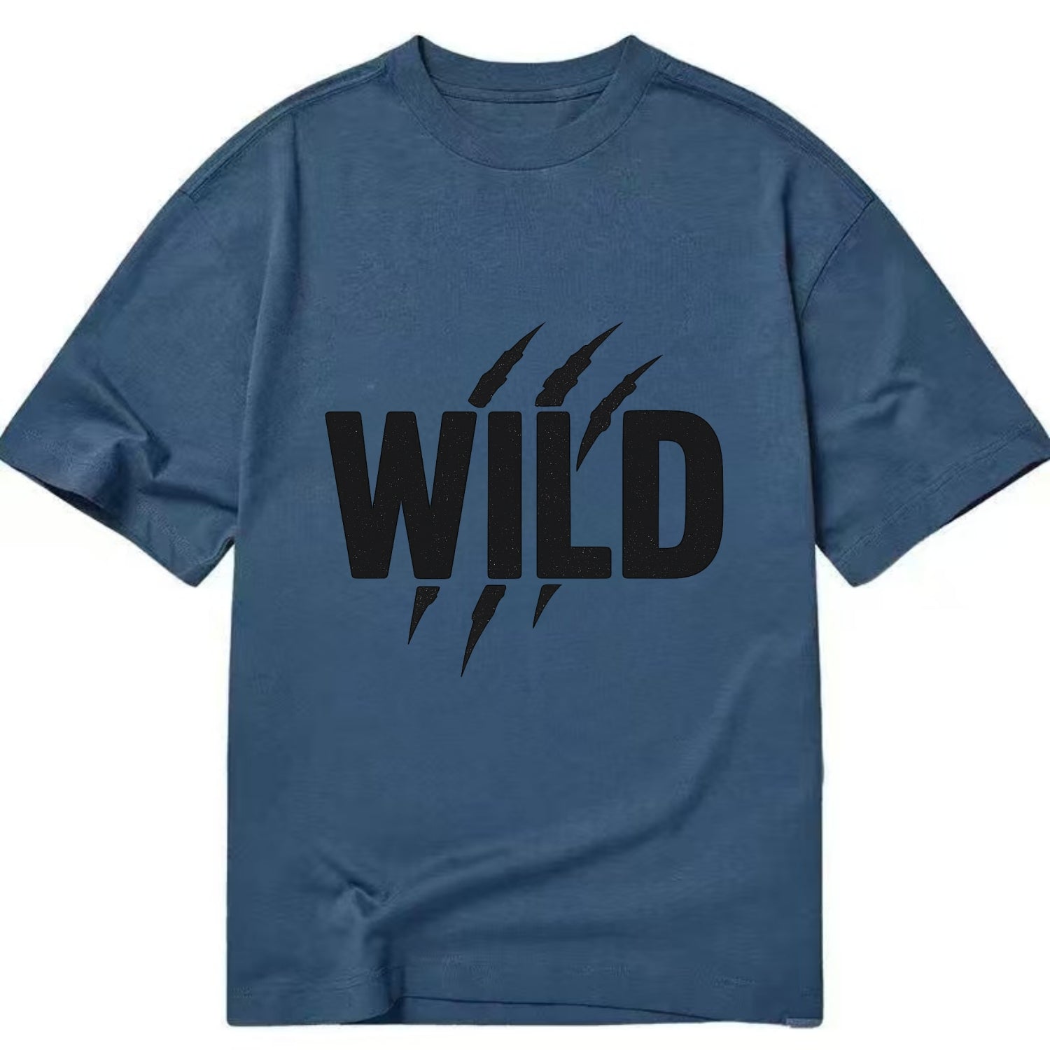 Bold typography design - "WILD" - untamed, natural, free - Classic T-shirt - Twilight Navy(Blue)