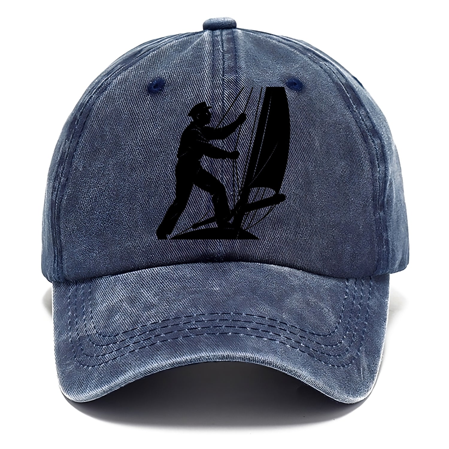 Sailor adjusting the boom on a sailboat - Classic Cap - Twilight Navy(Blue)