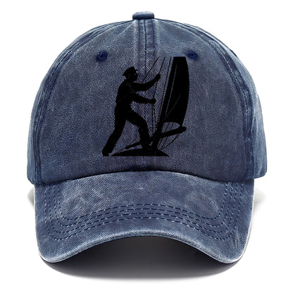 Sailor adjusting the boom on a sailboat - Classic Cap - Twilight Navy(Blue)