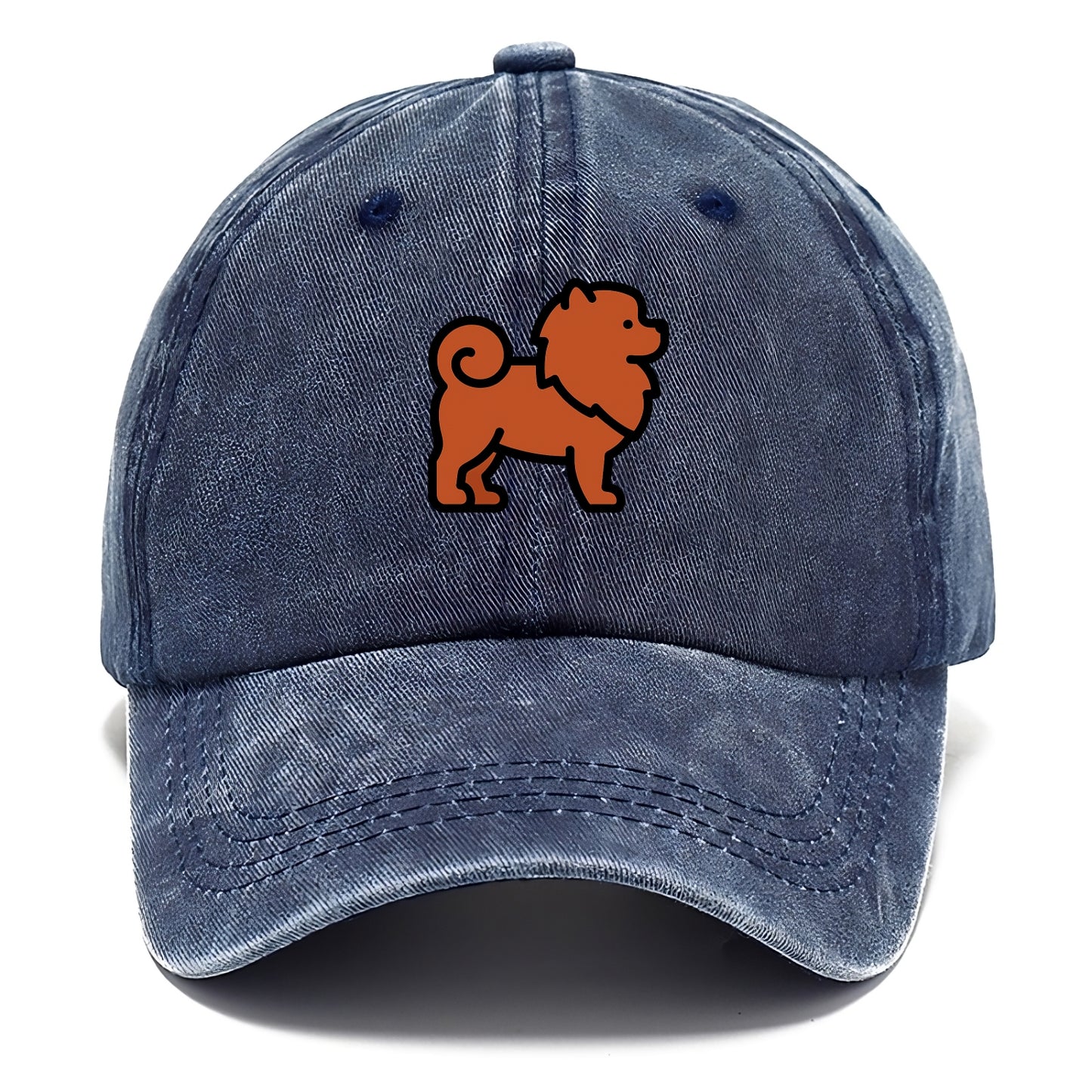 Chow Chow - Red fluffy flat side profile - Classic Cap - Twilight Navy(Blue)