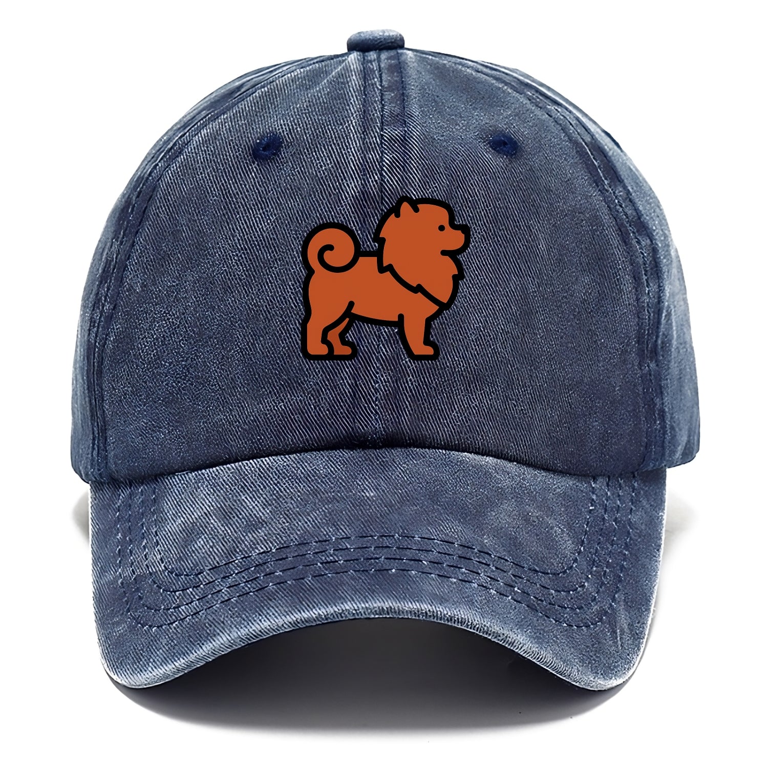 Chow Chow - Red fluffy flat side profile - Classic Cap - Twilight Navy(Blue)