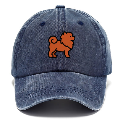 Chow Chow - Red fluffy flat side profile - Classic Cap - Twilight Navy(Blue)