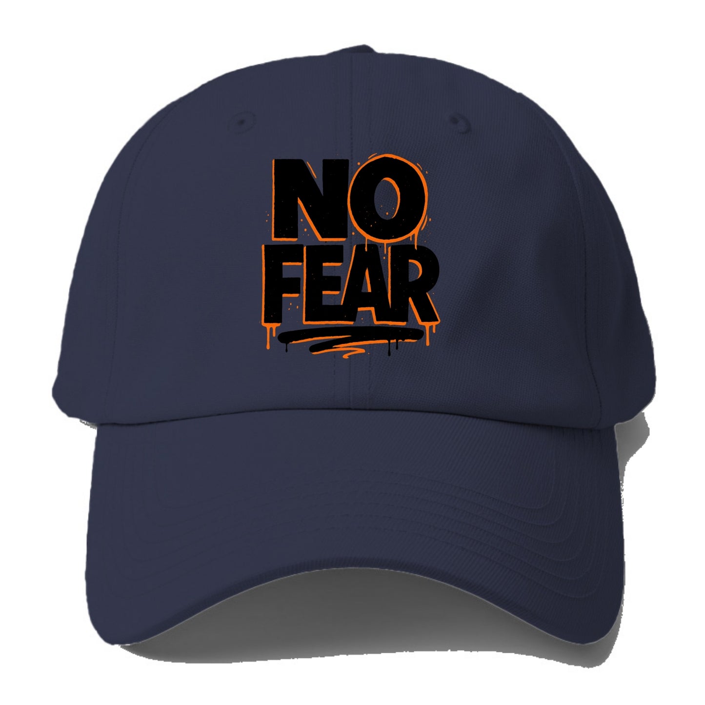 Bold typography design - "NO FEAR" - courage, bravery - Baseball Cap For Big Heads - Twilight Navy(Blue)
