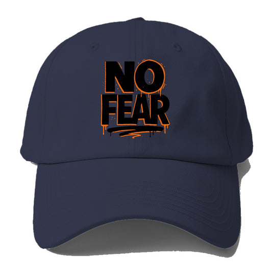 Bold typography design - "NO FEAR" - courage, bravery - Baseball Cap For Big Heads - Twilight Navy(Blue)