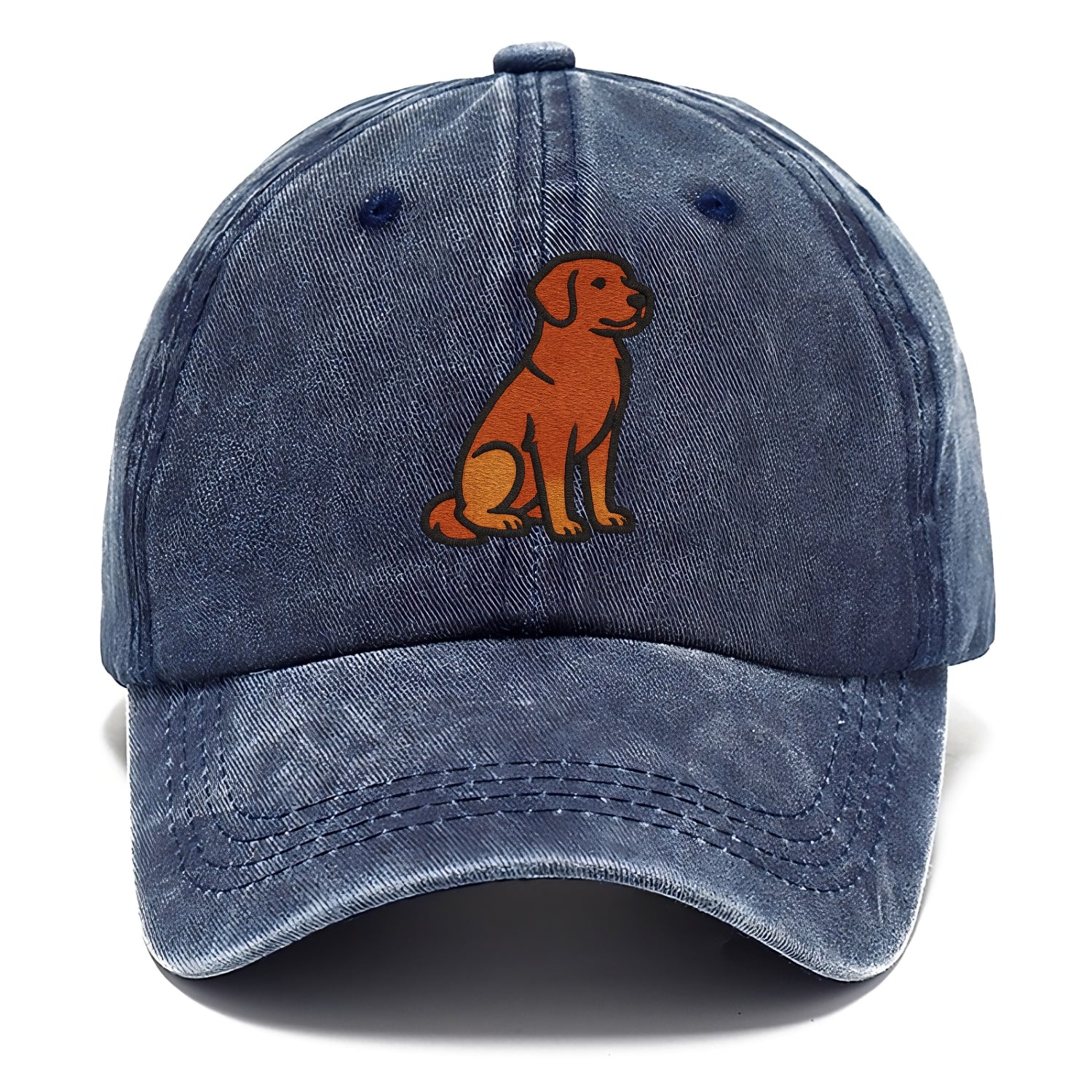 Nova Scotia Duck Tolling Retriever - Red embroidered pose - Classic Cap - Twilight Navy(Blue)